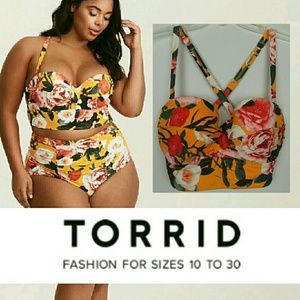 TORRID Floral Twist Lightly Lined Bikini Top